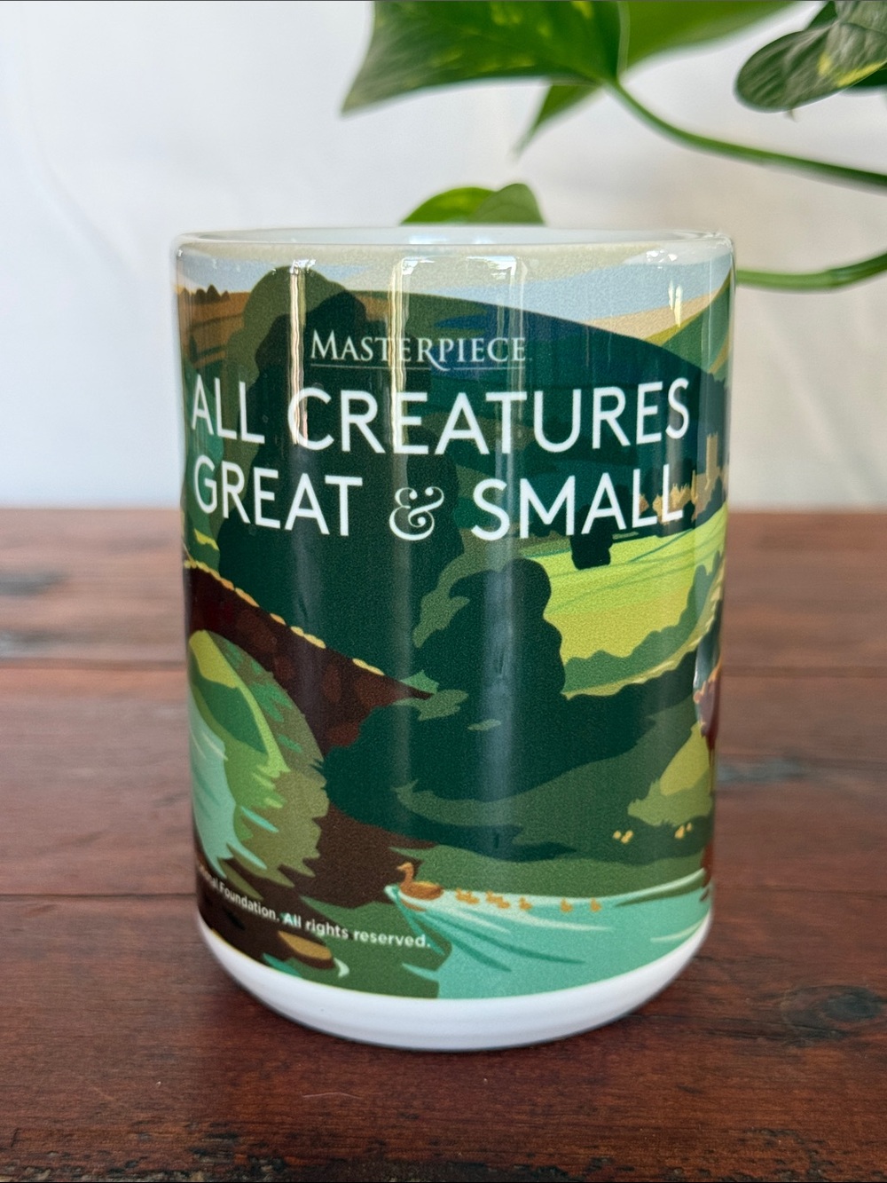 Masterpiece 'All Creatures Great & Small' Green Ceramic Mug